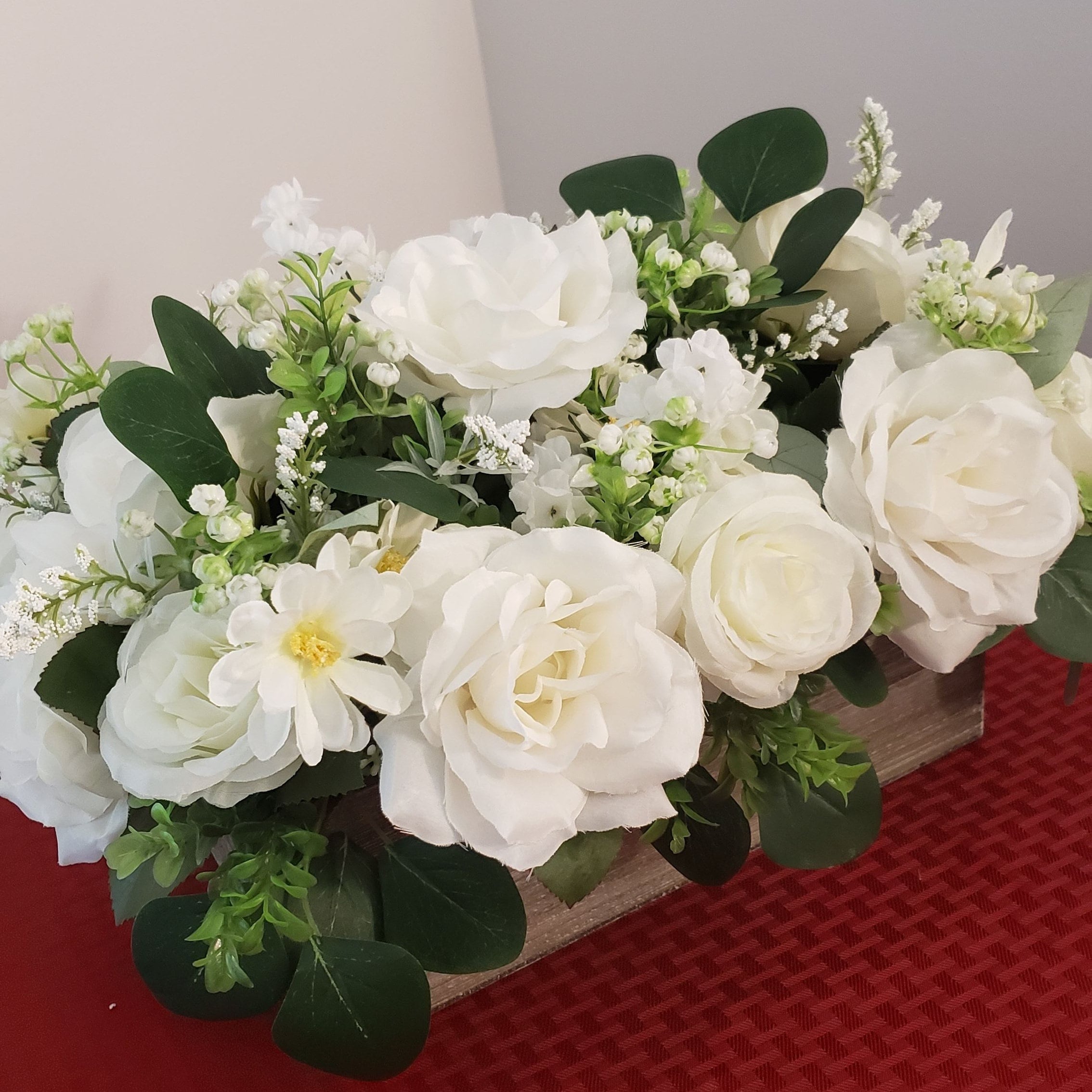 White Rose Centerpiece Arrangement