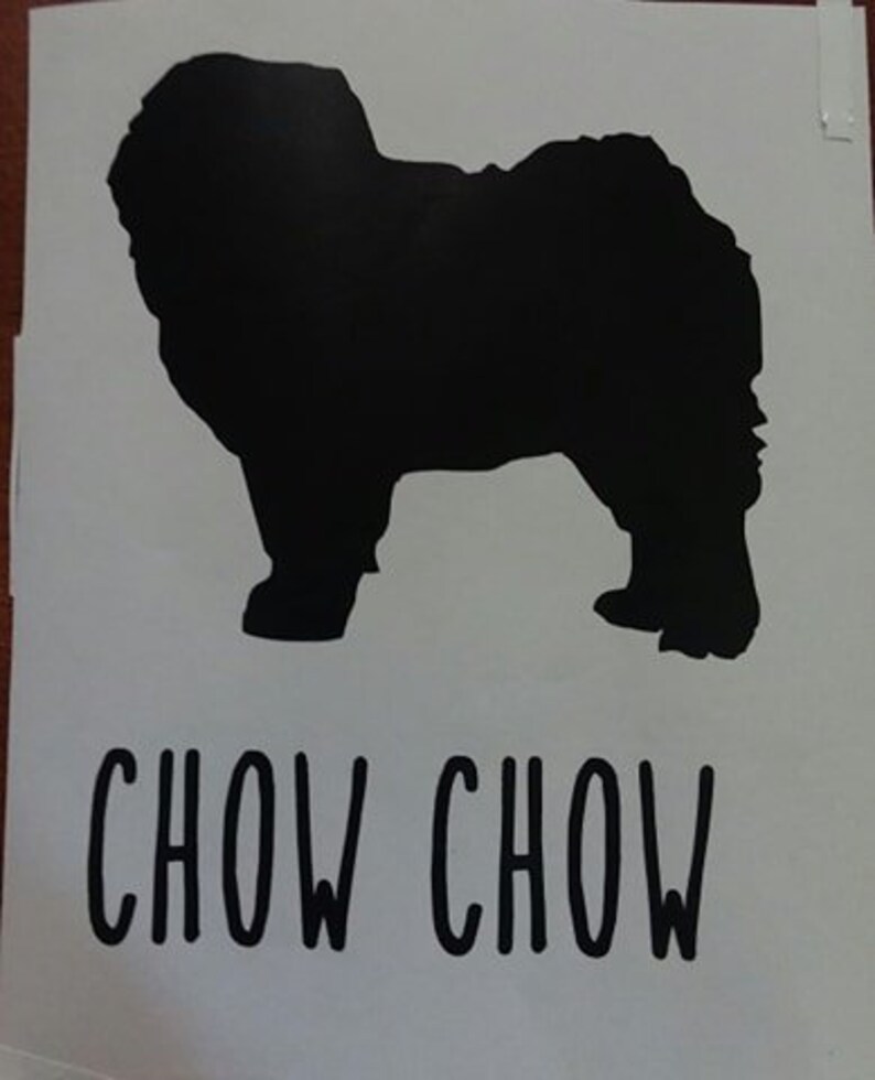 laptop wall dog Chow Chow Car Window Decal Personalized Vinyl Sticker