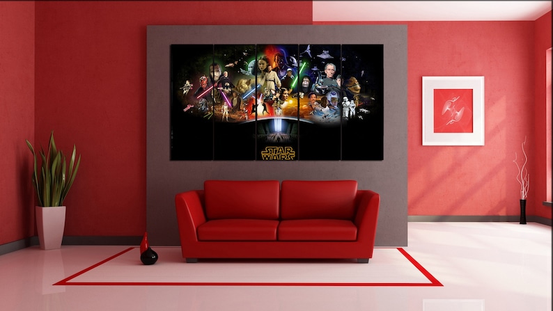 Printed on Canvas Movie Wall Art Movie Home Décor 5 panel | Etsy