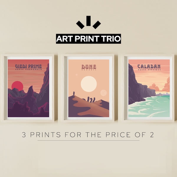 Dune Poster Set - 3 Piece Wall Art for the price of 2