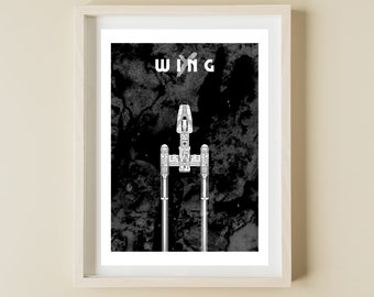 Y-Wing - Jungle Cyborg - Vintage poster - Retro Science Fiction poster