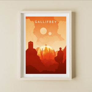 Doctor who - Gallifrey - Poster for sci fi geeks. Affiche Pop culture Vintage minimalist.