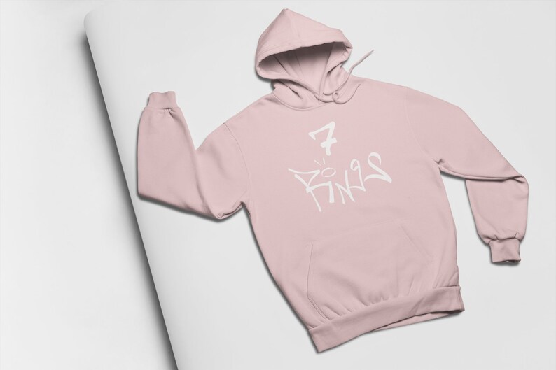 Ariana Grande Hoodie 7 Rings Hooded Sweatshirt Ariana Grande Merch Ariana Shirt 7 Rings Hoodie