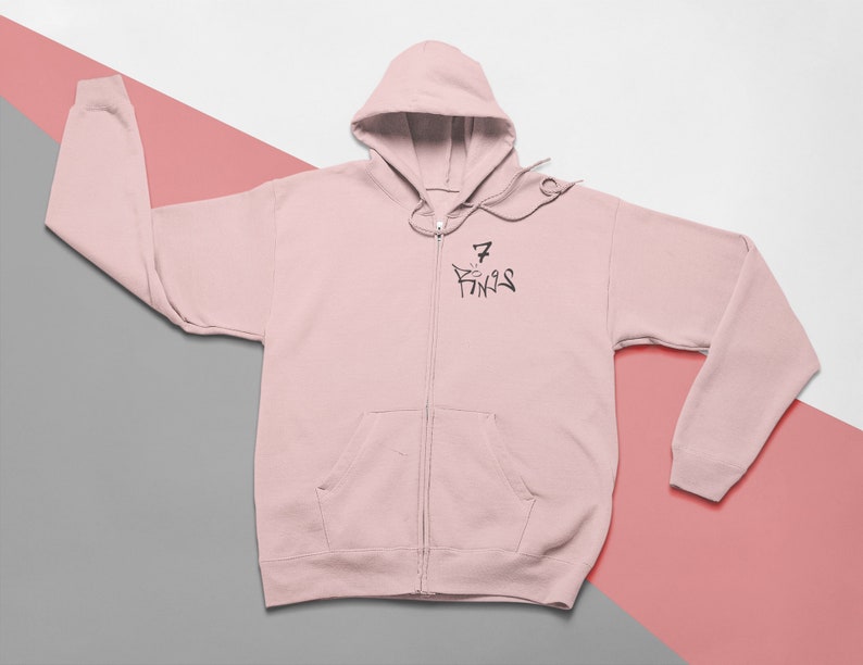 Ariana Grande 7 Rings Hoodie Ariana Grande Shirt Ariana Grande Merch 7 Rings Hooded Sweatshirt