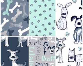 De-Stash Lot of Dog-Themed Riley Blake Fat Quarters