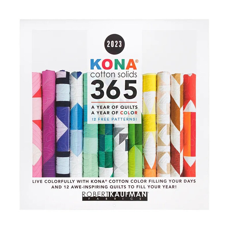 Kona Cotton 2023 New Year Calendar by Robert Kaufman Fabrics Etsy