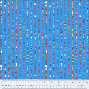 Goodness Gracious - Blue Beaded Necklace - By Laura Heine For Windham Fabrics - Sold By Yard Cut Continuous - In Stock And Ships Today