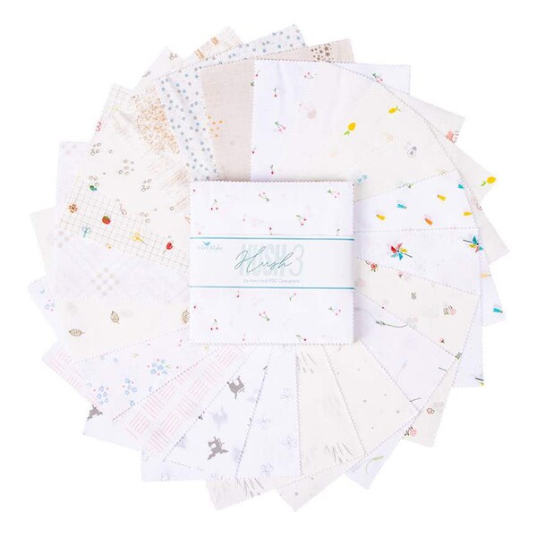 Hush Hush 3 - Charm Pack 42pc/bundle - By Riley Blake Designs - Sold By The Bundle - In Stock And Ships Today