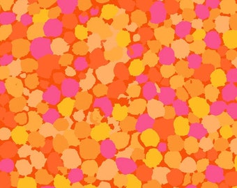 Reflections - Orange - By Brandon Mably For FreeSpirit Fabrics - Sold By Yard And Cut Continuous - Ships Today