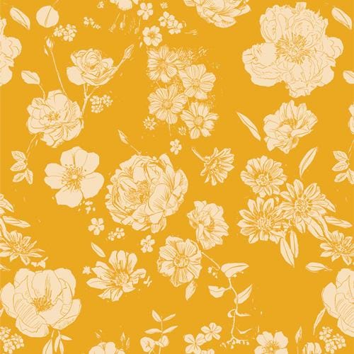 Potager - Sunshine Flowers For Mom - By Sharon Holland For Art Gallery Fabrics - Sold By The Continuous Yard - Ships Today