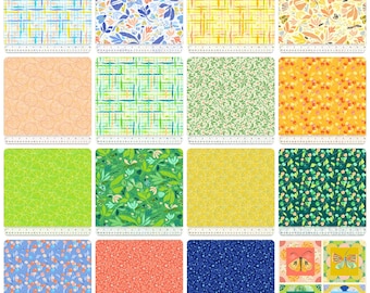 Summersault - Fat Quarter 16pc/bundle - By Tamara Kate For Windham Fabrics - Sold By The Bundle - In Stock And Ships Today