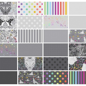 Graywork - Fat Quarter 24pc/bundle - By Tula Pink For FreeSpirit Fabrics - Sold By The Bundle - Preorder For October 2025 Delivery