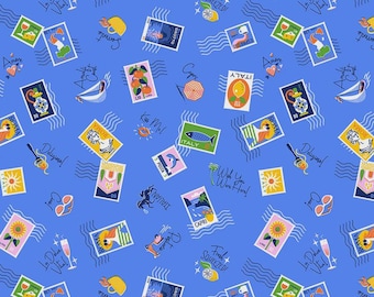 La Dolce Vita - Cornflower Ciao - By Stacy Peterson For FreeSpirit Fabrics - Sold By The Yard Cut Continuous - In Stock Ships Today