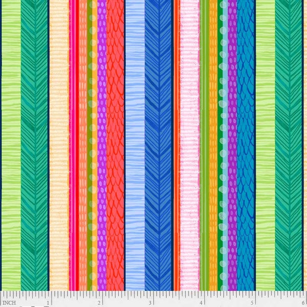 Wild At Heart - Multi Stripe - By Eulalia Mejia For P&B Textiles - Sold By The Continuous Yard - In Stock and Ships Today