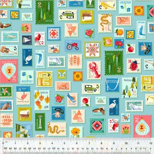Cross Country - Sky Briefmarken Kollektion - von Tamara Kate für Windham Fabrics