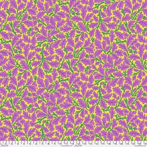 Kaffe x Morris And Co - Violet Oak - By Kaffe Fassett x The Original Morris & Co For FreeSpirit Fabrics - Sold By Yard - Ships Today