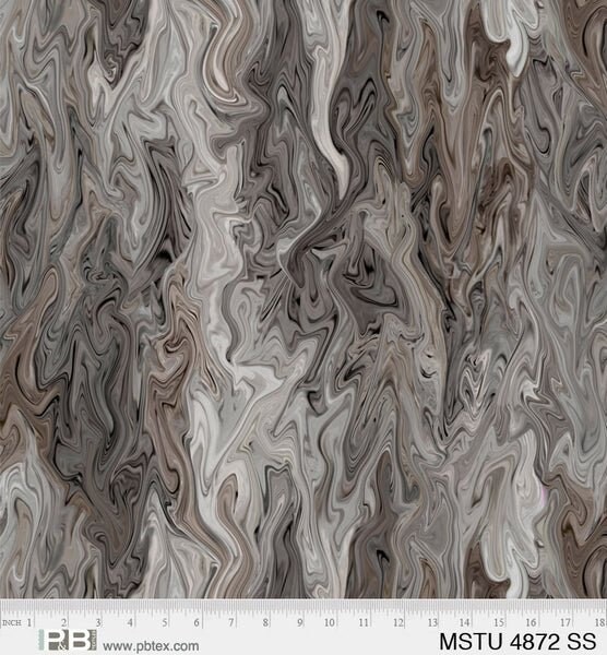 Marble Studio - Slate Gray Marble - by Teresa Ascone for P&B Textiles - Sold By The Yard Cut Continuous - In Stock, Ships Today