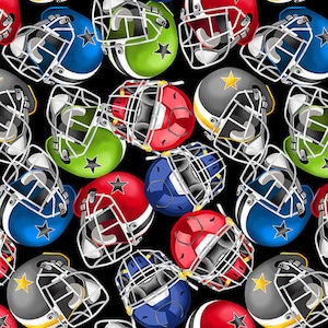 Love Of The Game - Football Helmets - By Blank Quilting Co. - Sold by the Yard and Cut Continuous - Ships Today