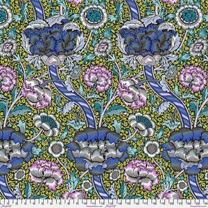 Kaffe x Morris And Co - Contrast Wandle - By Kaffe Fassett x The Original Morris & Co For FreeSpirit Fabrics - Sold By Yard In Stock