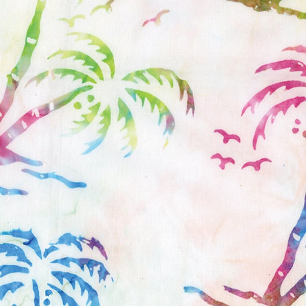 Bali Hawaii - Shell Palm Trees - By Benartex Studio For Benartex Fabrics - Sold By The Yard/Cut Continuous - In Stock Ships Today