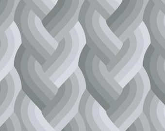 Echo Braid - Grey - By Emily Van Hoff For Moda Fabrics - Sold By The Yard Cut Continuous - In Stock and Ships Today