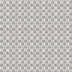 Cozy Cubs - Gray Snow Check - By Bernadett Urbanovics For FIGO Fabrics - Sold By The Continuous Yard - In Stock, Ships Today