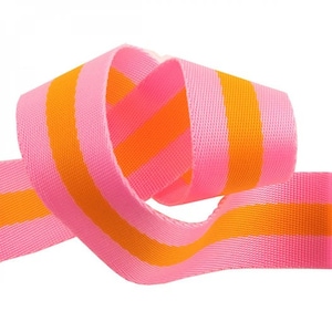 Tula Pink Gurtband / Gurtband - 2m x 1,5 cm - Pink Und Orange - Von Renaissance Ribbons - Vorrätig und wird heute versendet!