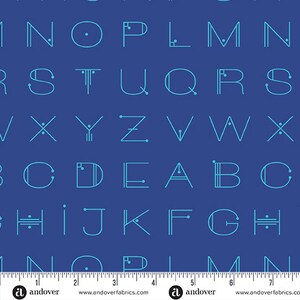 Scrawl: Deco Letters in Electric Blue Scrawl: Deco Letters in Electric Blue
