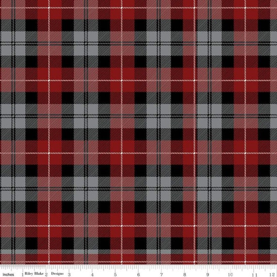 All About Plaid - Red/Black Tartan - By Riley Blake Designs - Sold by the  Yard and Cut Continuous!