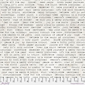 Eclectic Elements Wonderland Flannel - White Tidings Type - By Tim Holtz For FreeSpirit Fabrics - Sold By The Yard - In Stock Ships Today