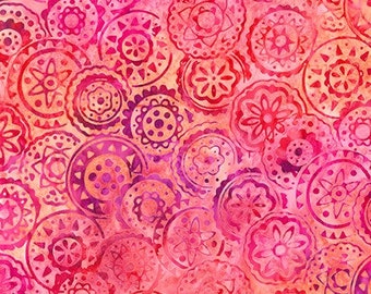 Artisan Batiks Moodscapes - Coral Sand Dollars - By Lunn Studios For Robert Kaufman Fabrics - Sold By The Yard - In Stock Ships Today