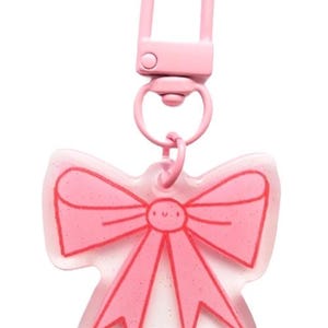 Lizzy House Zipper Pulls - Glitter Pink Bow Lizzy House Zipper Pulls - Glitter Pink Bow