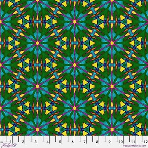 Kaleidoscope - Carnival, Psychedelic - by Billy Reue for Free Spirit Fabrics - Sold By The Continuous Yard - In Stock, Ships Today