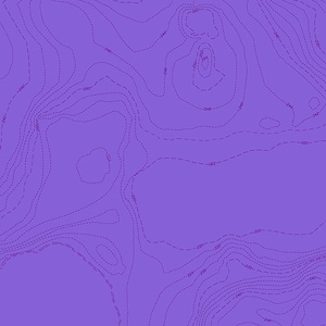 May include: A purple topographic map design with contour lines in a darker shade of purple. The map shows elevation changes with dashed lines and numbers indicating height. The overall design is abstract and geometric.