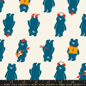 Teddy And The Bears - The Band - By Sarah Watts For Ruby Star Society - Sold By The Continuous Yard - In Stock And Ships Today