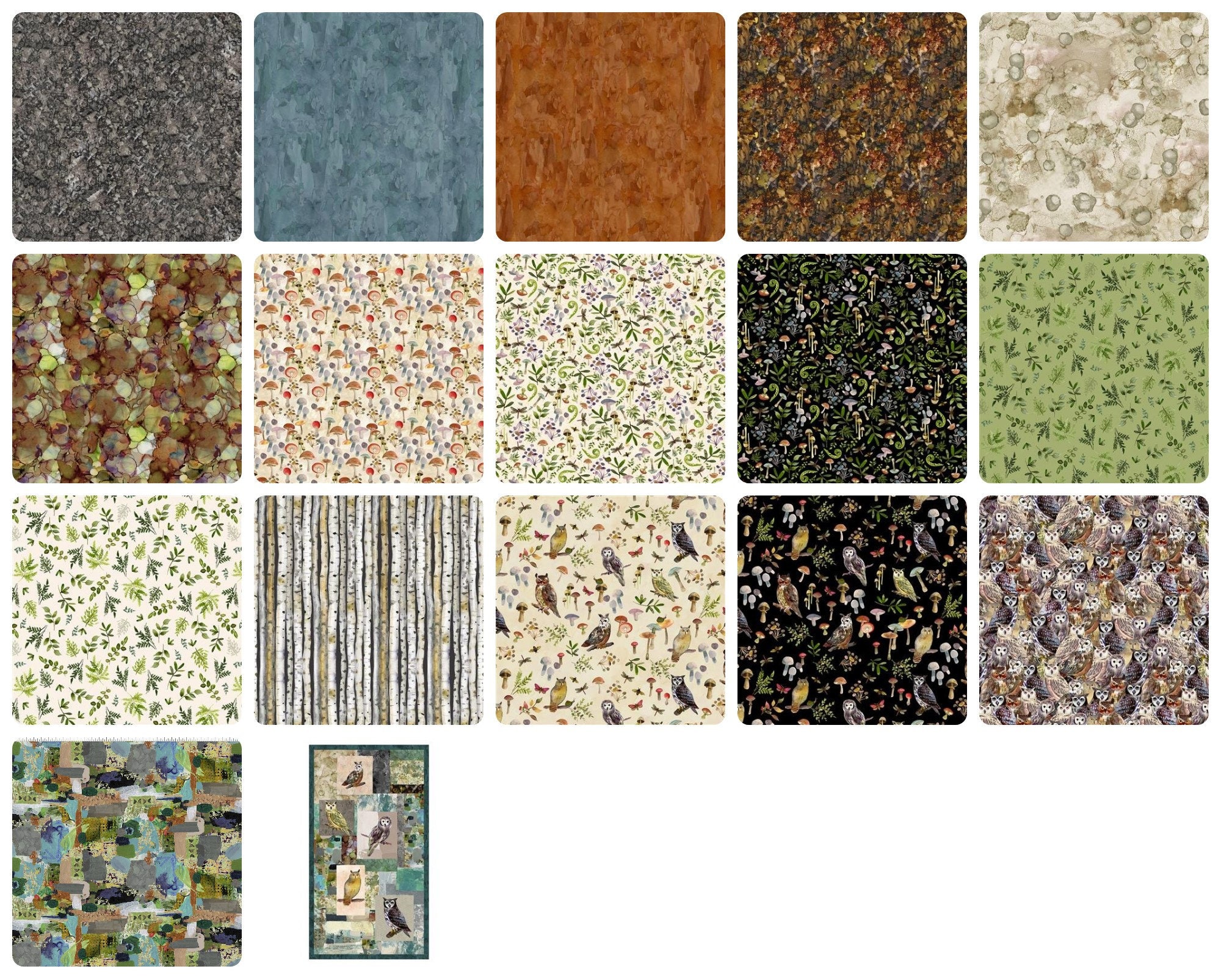 Wild Wonder - Fat Quarter 17pc/bundle - by Sue Zipkin for Clothworks - Sold By The Bundle - In Stock And Ships Today