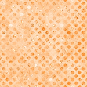 May include: A seamless digital pattern featuring a repeating grid of circles in varying shades of orange and peach. The circles display a textured, distressed appearance with some appearing solid and others showing a glittery, metallic-like finish.