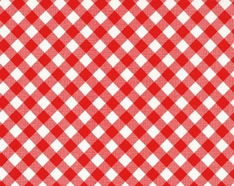 My Happy Place - 58" Red Checks - By Lori Holt For Riley Blake Fabrics - Sold by the Yard - Ships Today