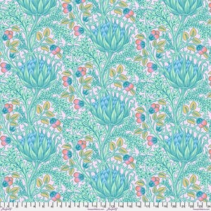 Kaffe x Morris And Co - Cotton Lawn Lavender Artichoke - By Kaffe Fassett x The Original Morris & Co For FreeSpirit Fabrics - Sold By Yard