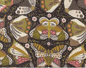 Night Owl - Midnight Butterfly - By Gingiber For Moda Fabrics - Sold By The Continuous Yard - In Stock And Ships Today