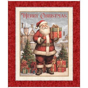 Holly Jolly - 36&quot; Santa Panel - By Morris Creative Group For QT Fabrics - Sold By The Panel - In Stock, Ships Today