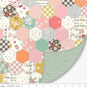 Double Lush Velvet - Bloomberry Hexies - By Dani Mogstad For Riley Blake Designs - Sold By The Continuous Yard - In Stock And Ships Today