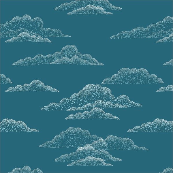 Baltic Woodland - Light Clouds - By Maria Galybina For Cloud9 Fabrics - Sold By Yard Cut Continuous - In Stock! And Ships Today