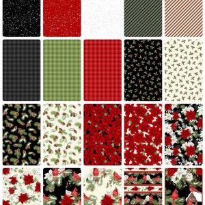 Cardinal Cozy - Fat Quarter 20pc/bundle - By Nancy Mink For Wilmington Prints - Sold By The Bundle - In Stock And Ships Today!