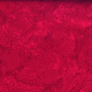 Hoffman Handpainted Watercolor Batiks - 1895-292 Cardinal - By Hoffman Fabrics - Sold by the Yard and Cut Continuous - Ships Today