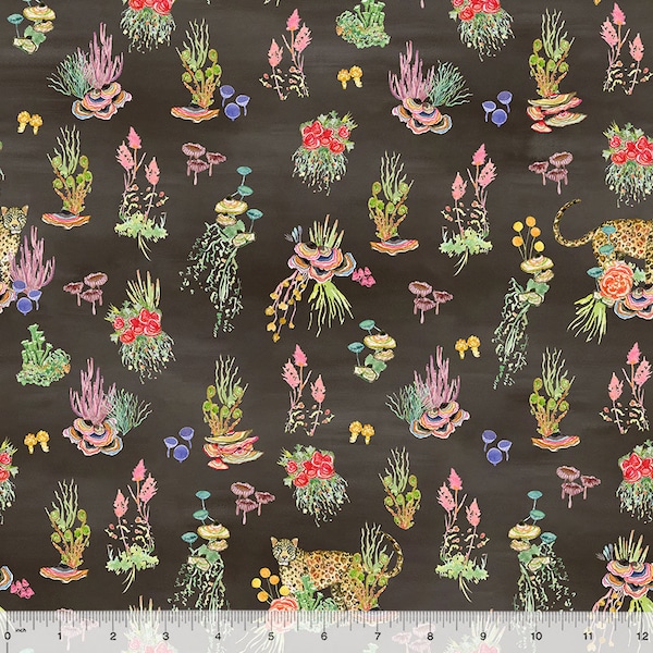 Wild Wander - Branch Big Cat - By Betsy Olmsted For Windham Fabrics - Sold By The Yard - Ships Today