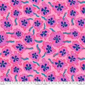 Kaffe Collective August 2023 - Pink Camo Flowers - By Kaffe Fassett For Free Spirit Fabrics - Sold By Yard - In Stock Ships Today
