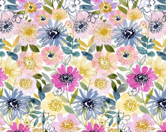 Dossiers de courtepointe de 108 po. - Angora Garden - Par Clara Jean Design pour Dear Stella Designs - Vendu par mètre coupé en continu - En stock et expédié aujourd'hui