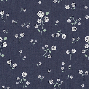 Smooth Denim - 60" Rosebud Falls - By The Denim Studio by Art Gallery Fabrics - Sold By The Yard And Cut Continuous - Ships Today