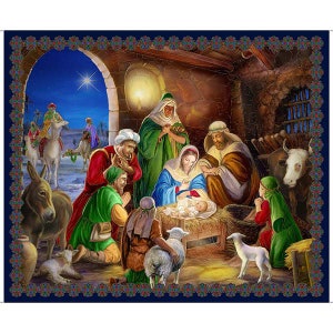 A King Is Born - 36&quot; Nativity Panel - By Menga For QT Fabrics - Sold By The Panel - In Stock And Ships Today